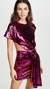 ALICE MCCALL ELECTRIC ORCHID MINK KNOT DRESS