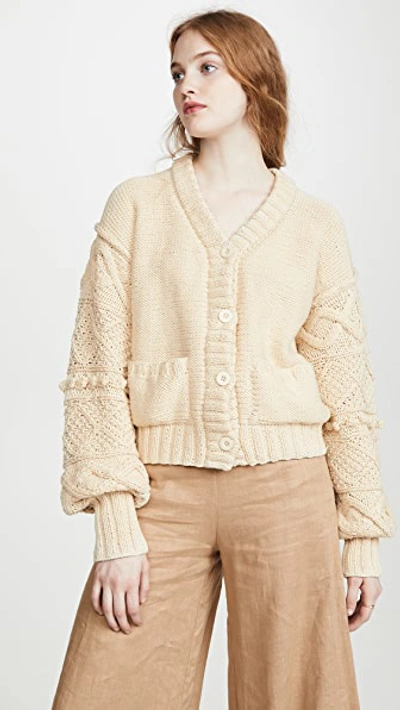 Apiece Apart Jacinta Cardigan In Cream