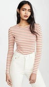 VINCE FEEDER STRIPE LONG SLEEVE TEE