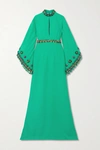 ANDREW GN EMBELLISHED CREPE GOWN