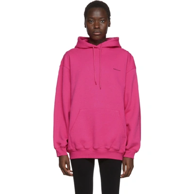 Balenciaga Copyright Bouclette Hoodie In Pink