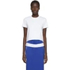 Helmut Lang Grosgrain-trimmed Cotton-jersey T-shirt In Chalk Wht