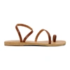 ANCIENT GREEK SANDALS BROWN APLI ELEFTHERIA SANDALS