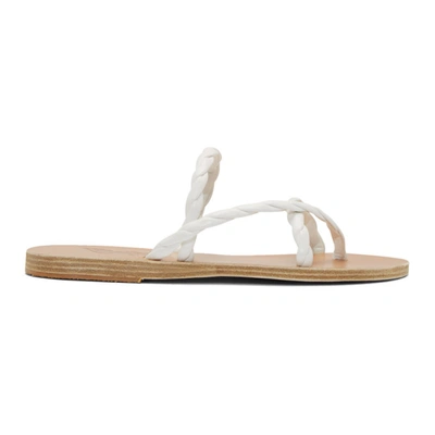 Ancient Greek Sandals Mahi Braided Strappy Sandals In White