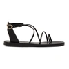Ancient Greek Sandals Meloivia Leather Sandals In Black