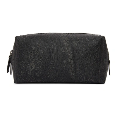 Etro Black Paisley Beauty Pouch In 1 Black