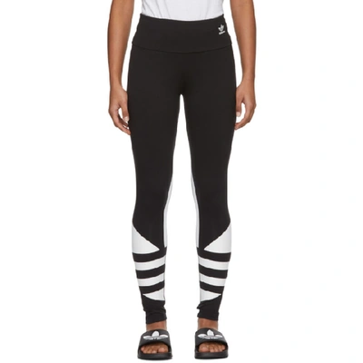 Adidas Originals Adidas Colorblocked Logo Leggings In Black