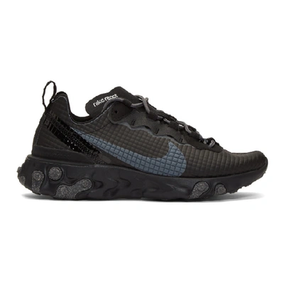 Nike Men's React Element 5 Low-top Sneakers In Black Dark Grey