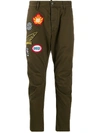 DSQUARED2 EMBROIDERED PATCH TROUSERS