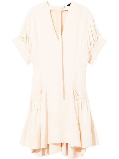 Proenza Schouler Crepe Flared Dress In Pink