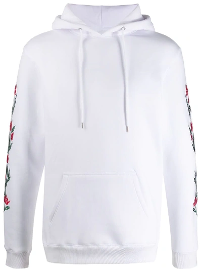 Soulland Granberg Embroidered Floral Hoodie In White