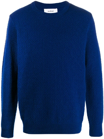Soulland Cassidy Relaxed-fit Jumper In Blue
