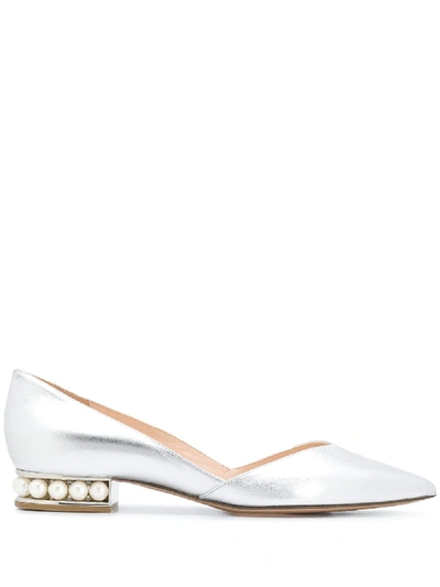 Nicholas Kirkwood Casati D'orsay Ballerina Shoes 25mm In Silver