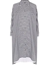 ROSETTA GETTY STRIPED SHIFT MIDI DRESS