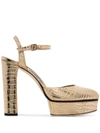 Jimmy Choo Maple 125mm Crocodile In 金色