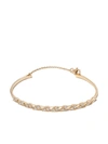 AS29 18KT YELLOW GOLD WHITE DIAMOND MYE BANGLE