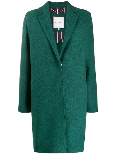 Tommy Hilfiger Boiled Wool Coat In Green