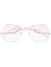 Chloé Willis Square-frame Sunglasses In 棕色