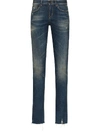 SAINT LAURENT LOW RISE STRAIGHT-LEG JEANS