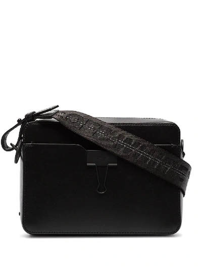 Off-white Men's Binder Clip Leather Camera Bag In Black