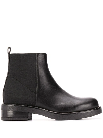 Albano Pull-on Ankle Boots In Black