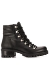 ALBANO LACE UP QUILTED EFFECT BOOTS