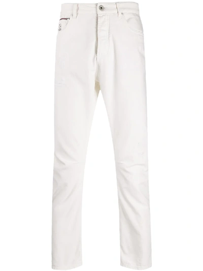 Brunello Cucinelli Straight Leg Denim Jeans In White