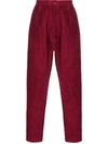 E. Tautz Straight Leg Tailored Trousers In Red