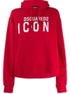 Dsquared2 Icon Hoodie In Red