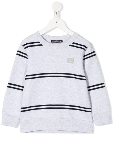Acne Studios Kids' Mini Fairview Str F Sweatshirt In Grey