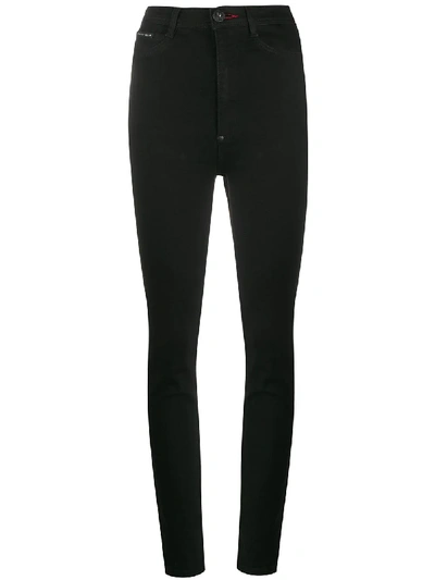 Philipp Plein Super High Rise Skinny Jeans In Black