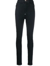 Philipp Plein Super High Waist Jegging In Black