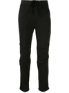 James Perse Cotton Tapered Trousers In Black