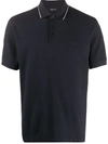 Z Zegna Short-sleeve Polo Shirt In Blue