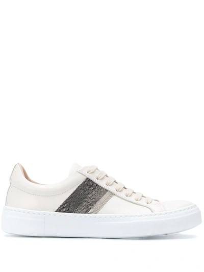 Fabiana Filippi Embellished Low-top Sneakers In White