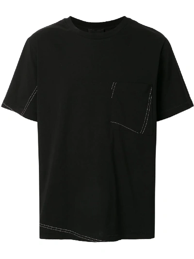 3.1 Phillip Lim / フィリップ リム Stitching Details T-shirt In 黑色