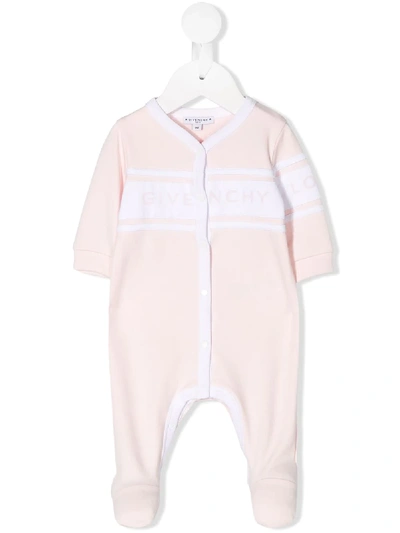 Givenchy Babies' Logo Band Romper In Pink