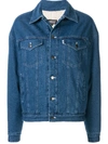 ANDREA CREWS BUTTONED LOGO DENIM JACKET