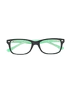 Ray-ban Junior Square Shaped Glasses In Black