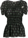 Preen Line Saki Wiccan Star Print Top In Black