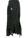 Preen Line Arya Wiccan Star Print Skirt In Black