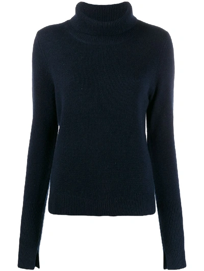 Joseph Loose Fit Polo Jumper In Blue