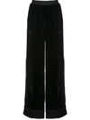 MARY KATRANTZOU WIDE-LEG VELVET HIGH TROUSERS