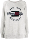 TOMMY HILFIGER EMBROIDERED LOGO SWEATER