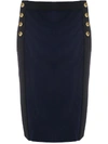 GIVENCHY BUTTON DETAIL PENCIL SKIRT