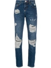 PHILIPP PLEIN STATEMENT MID-RISE SLIM JEANS