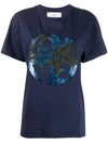 Alberta Ferretti Love Me Embellished T In Blue