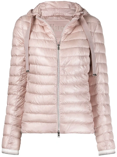 Herno Hooded Puffer Jacket In Pink