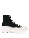 Alexander Mcqueen Tread Slick High-top Sneakers In Black