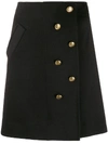 GIVENCHY A-LINE BUTTON-EMBELLISHED SKIRT